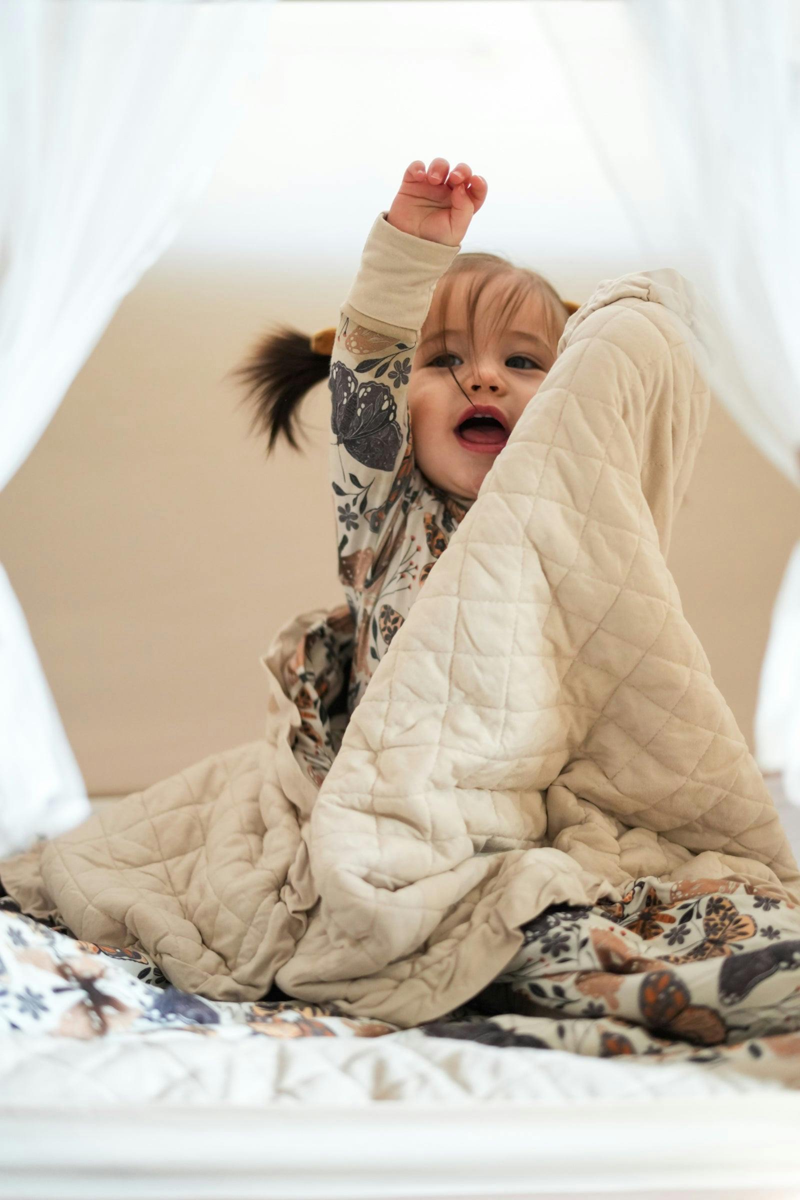 Flutter Ruffle Quilted Blanket: Core Collection