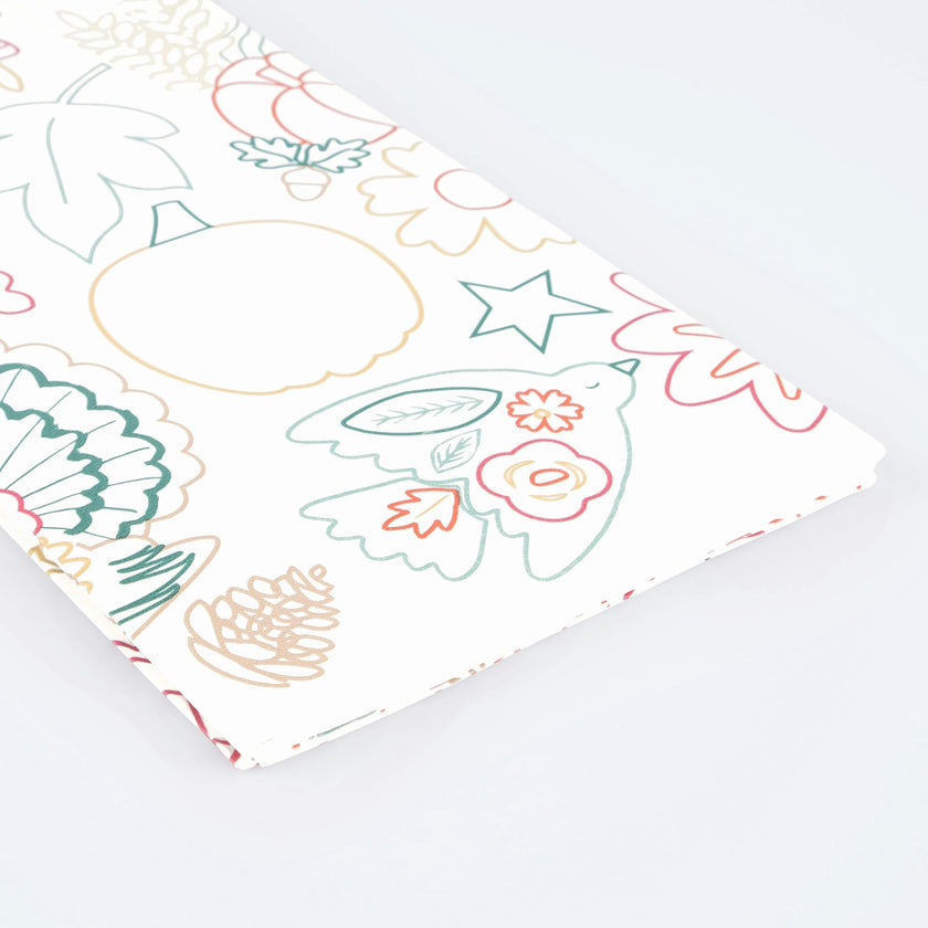 Thanksgiving Color In Activity Tablecloth