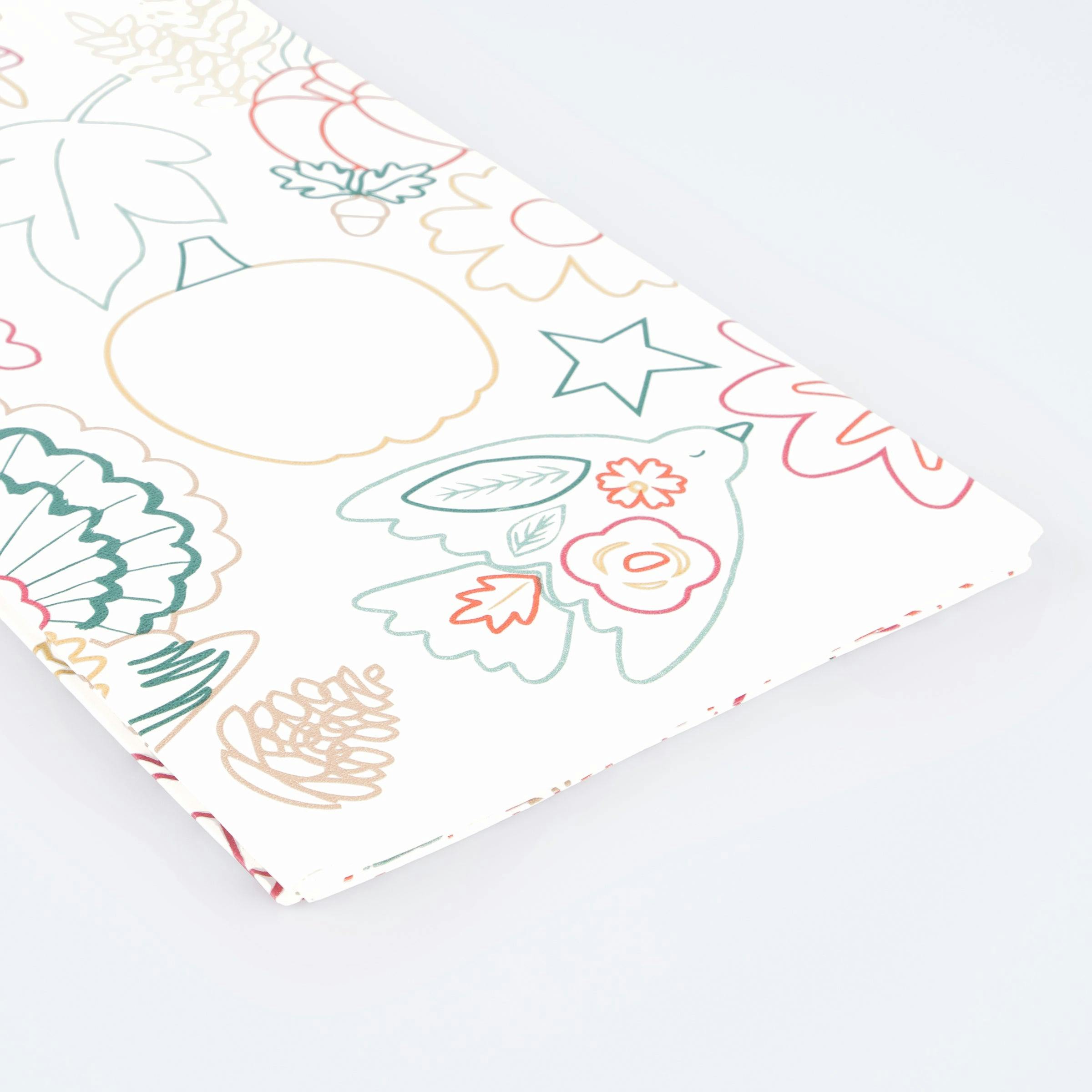 Thanksgiving Color In Activity Tablecloth