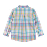 White Plaid Pastel Double-Sided Shirt