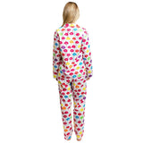 Women's Drawbertson Drippy Lips Long PJ Set - Organic Cotton Poplin