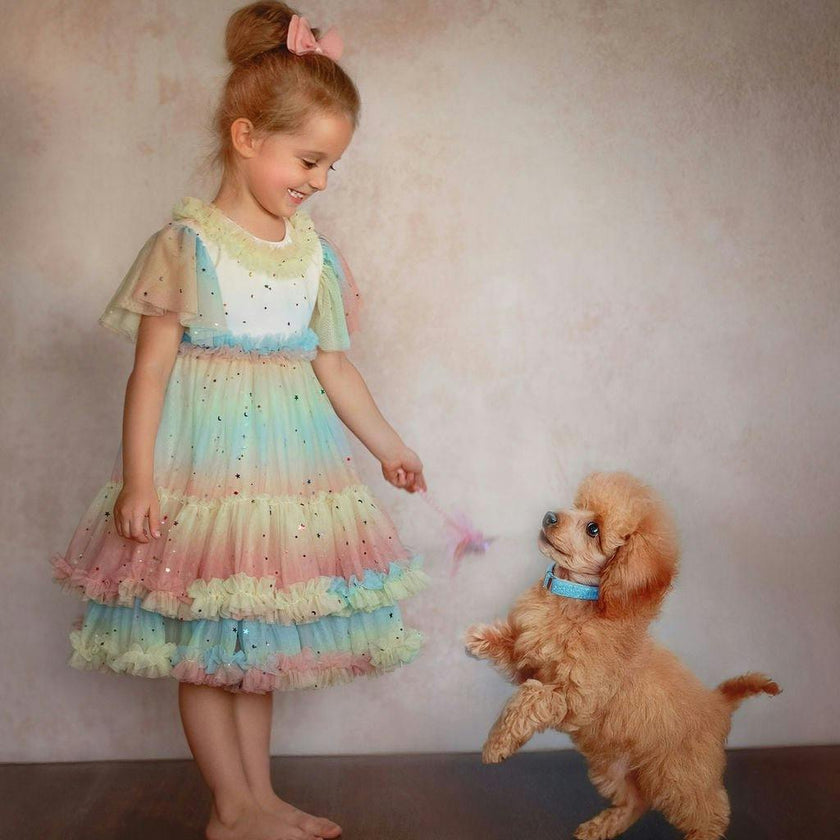 Pastel Stardust Layered Party Dress