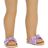18" Doll Plaid Knotted Sandal