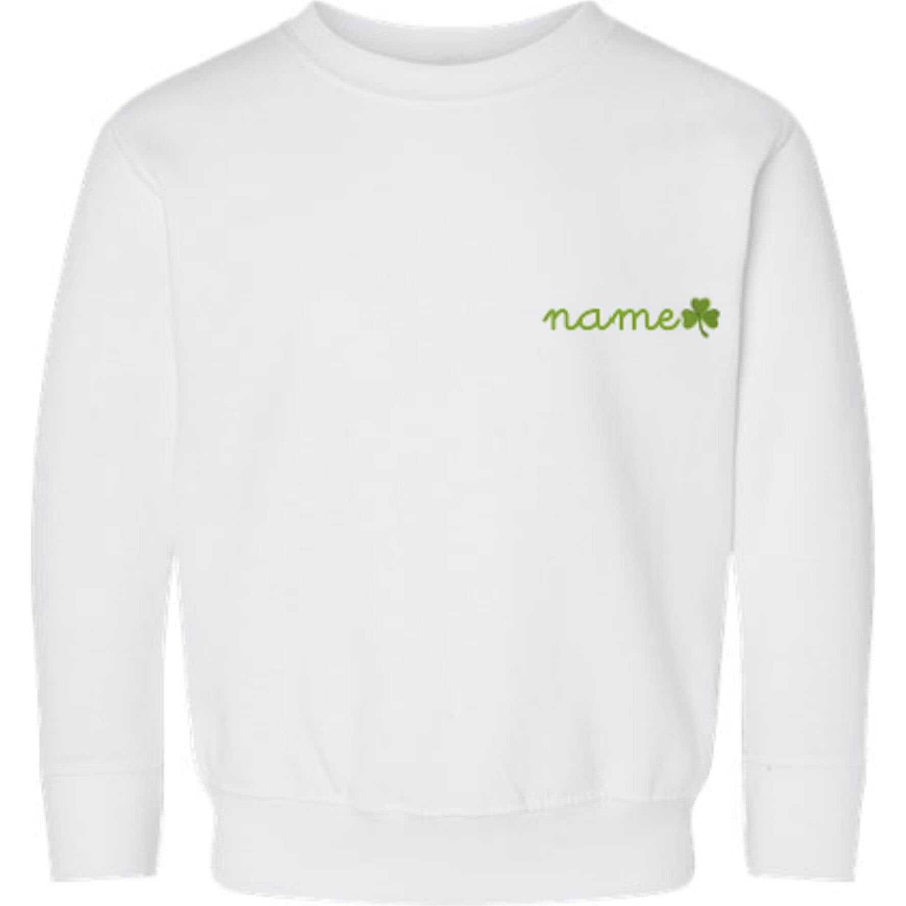 Shamrock Baby + Little Kid Classic Crewneck, Personalized
