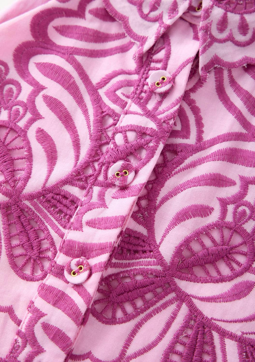 Alora Embroidered Mini Dress