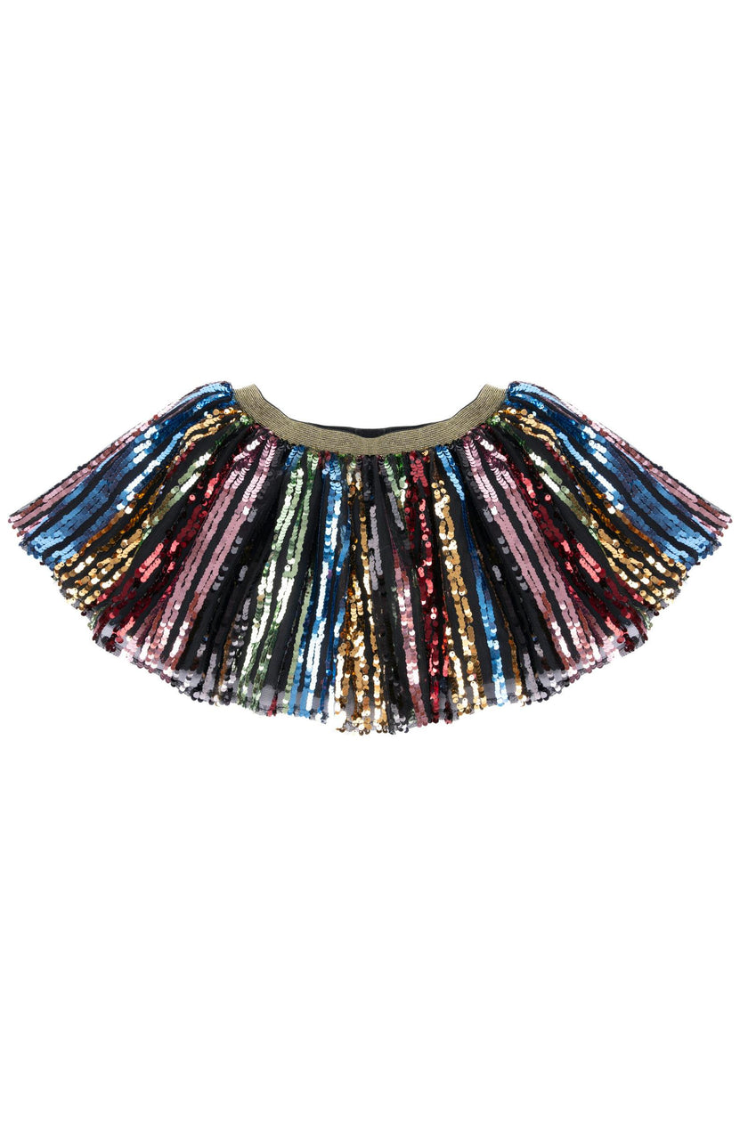 Sequins Skirt with Elastic Waistband