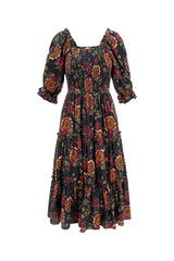 Madeline Dress in Moody Sunflower