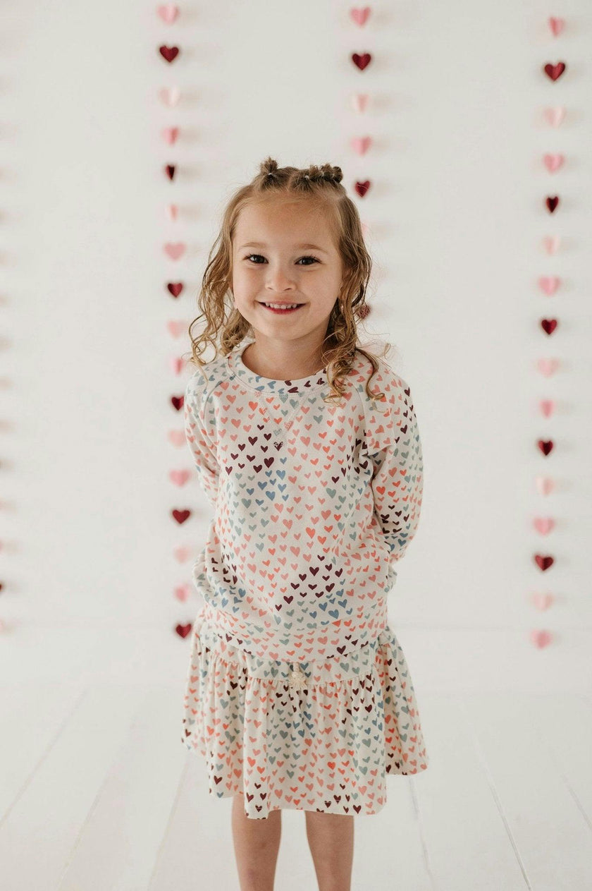 Girls Skort in Rainbow Hearts