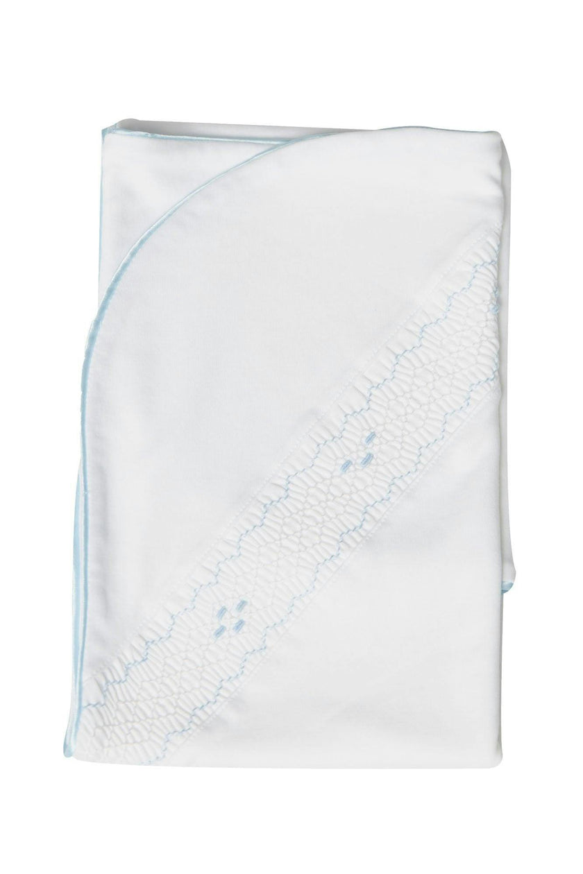 Nella Smocked Boy Blanket Blue Smocked