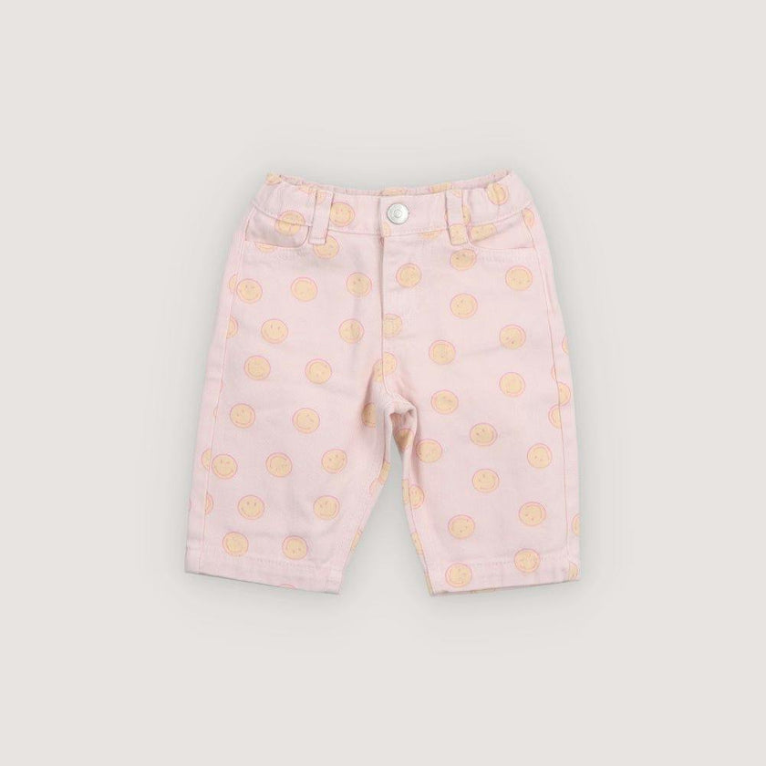 Smiley Denim Baby Pant Smiley Print