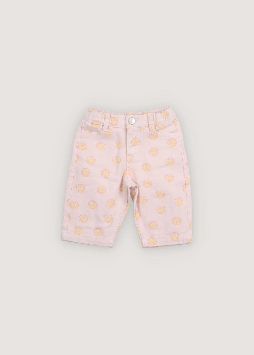 Smiley Denim Baby Pant Smiley Print