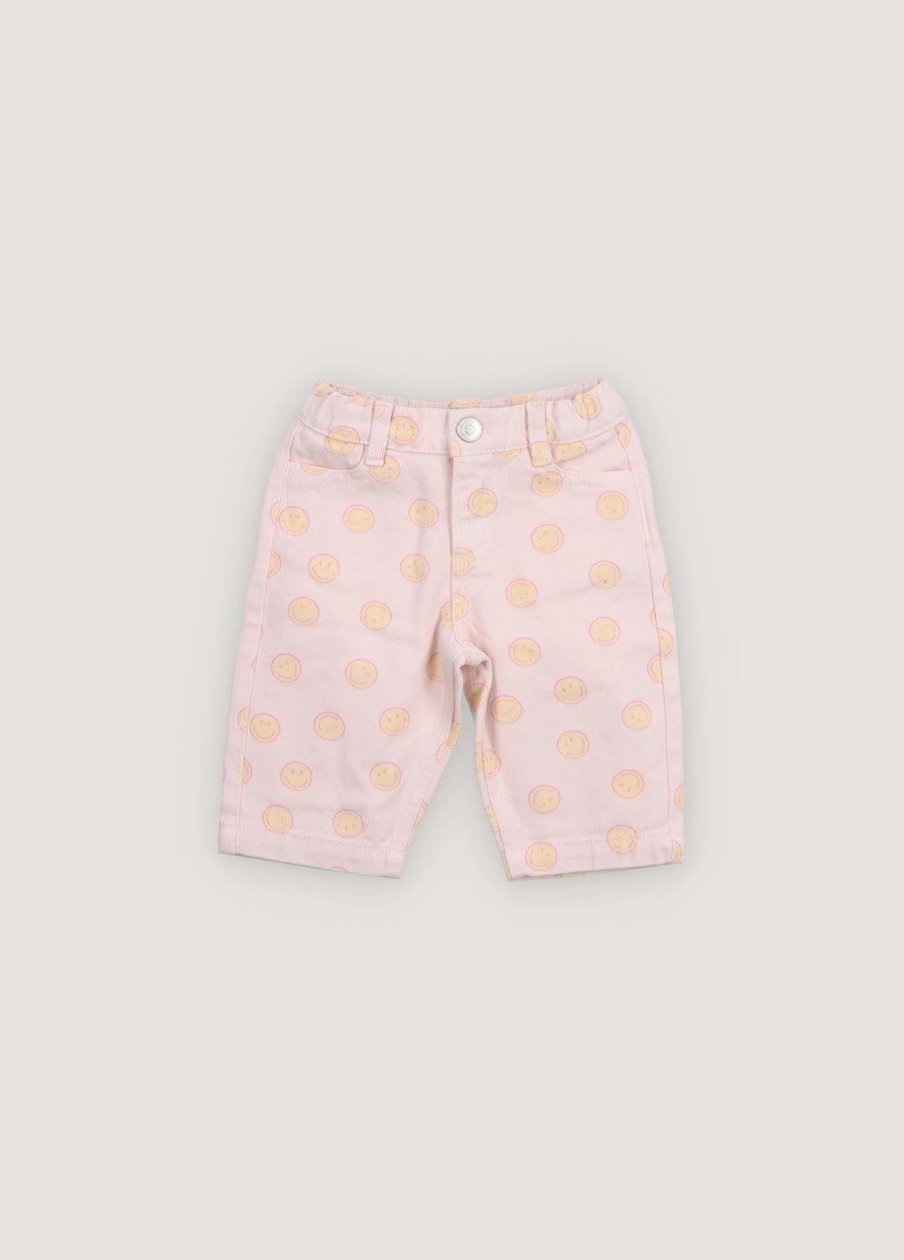 Smiley Denim Baby Pant Smiley Print