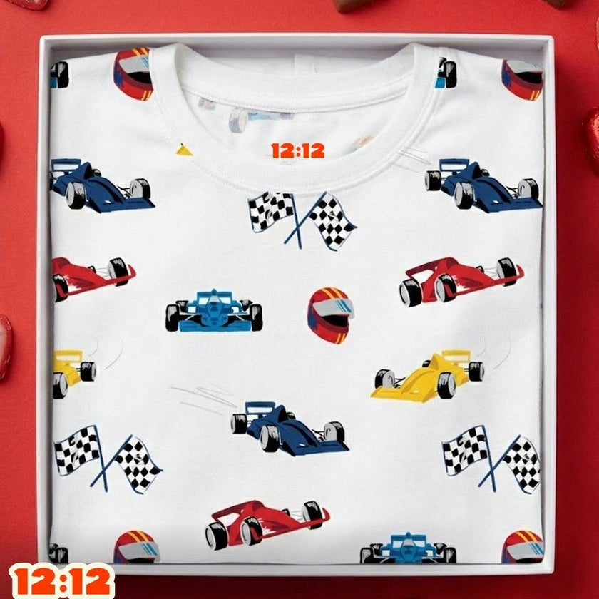 The Organic Long Sleeve Pajama Set [Race Cars]