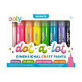 Dot-a-Lot 3D Dimensional Craft Paint - Brights - Set of 8
