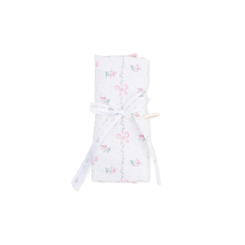 Dainty Buds and Bows - Ruffle Burp Cloth
