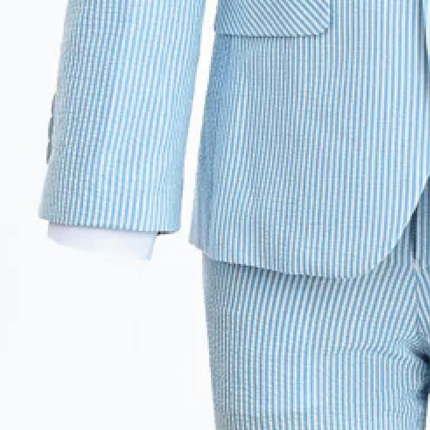 Light Blue Striped Suit Set