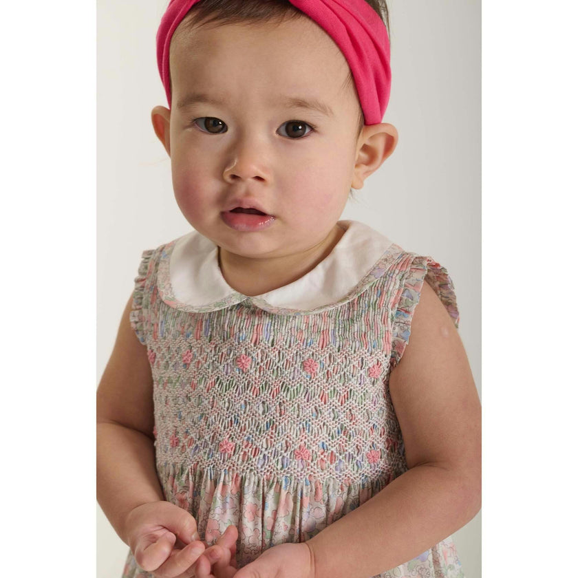 Hand-Smocked Baby Dress - Flora