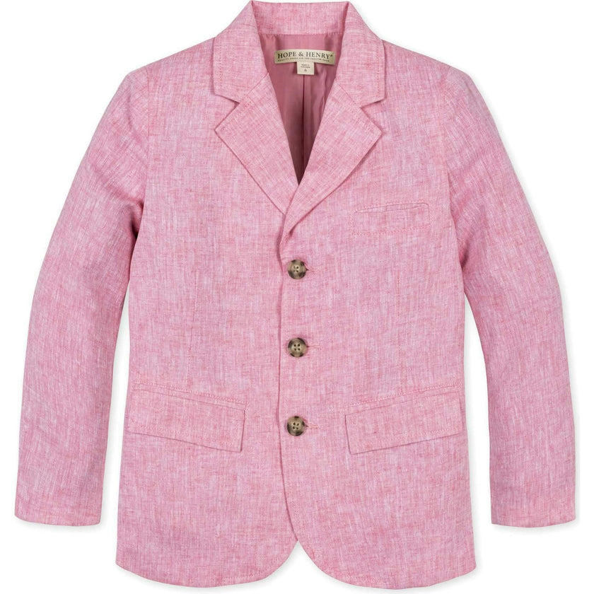 Linen Suit Jacket, Pink