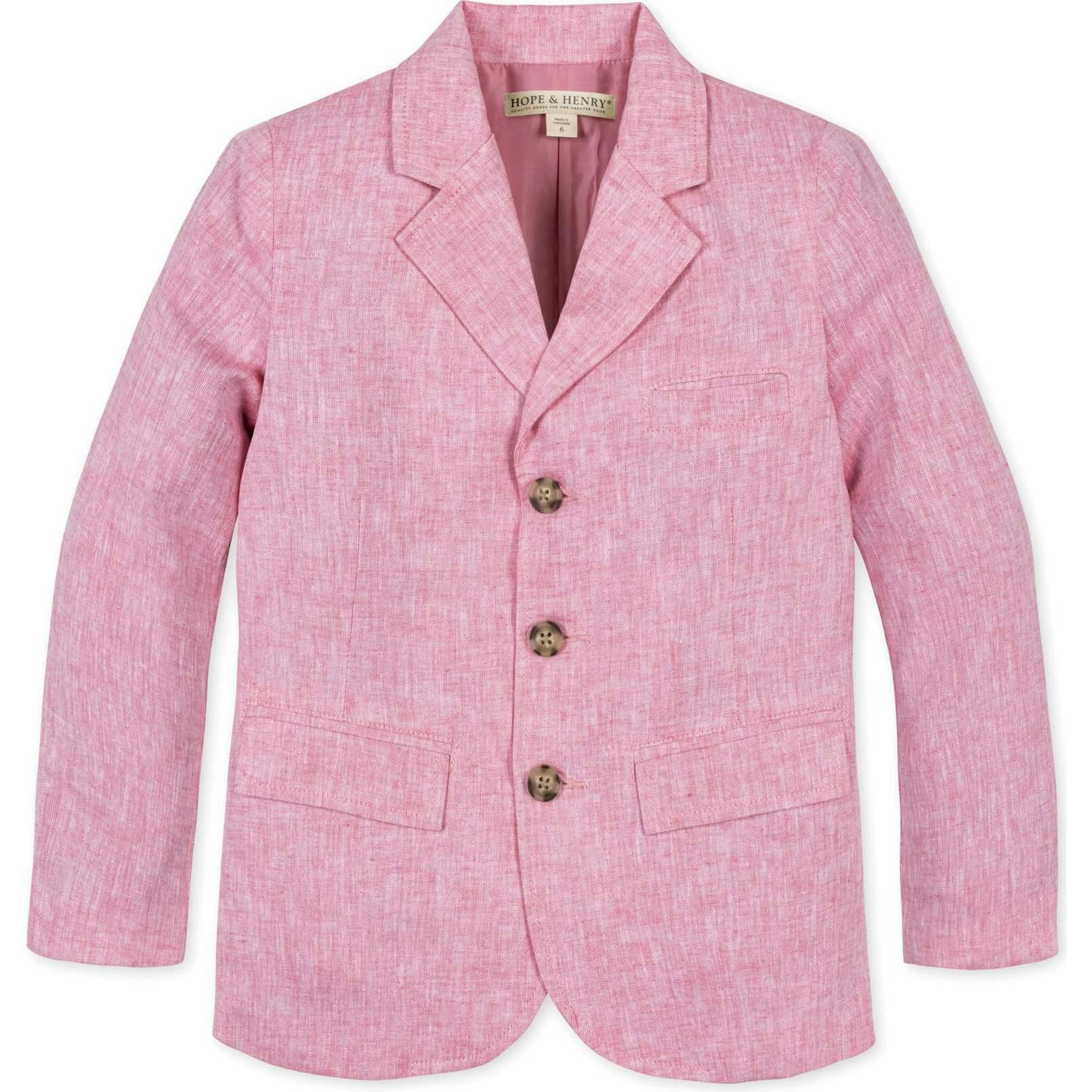Linen Suit Jacket, Pink