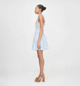 The Ribbon Charlotte Nap Dress - Blue Petal Stripe