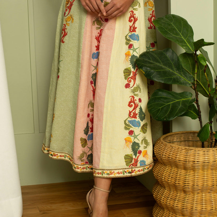 Loren Multi Shell Midi Dress