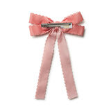Halo Luxe Opaline Velvet Scalloped Long Tail Clip - Pink