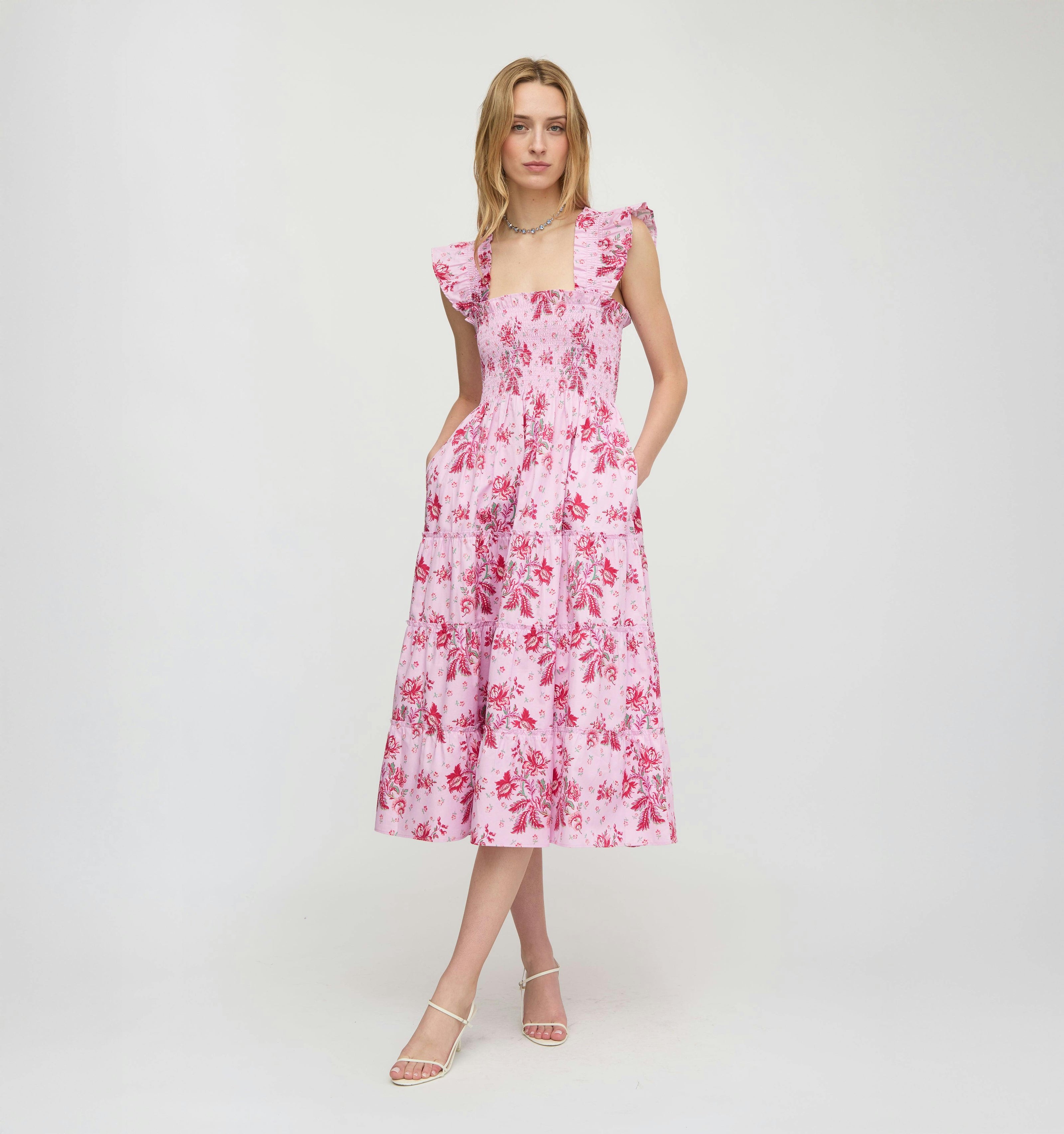 The Ellie Nap Dress - Pink Delft Bouquet