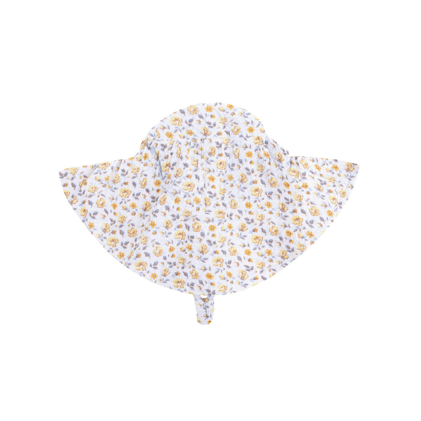 Yellow Country Roses - Wide Brim Sun Hat