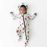 Gingerbread Men Zippered Footie