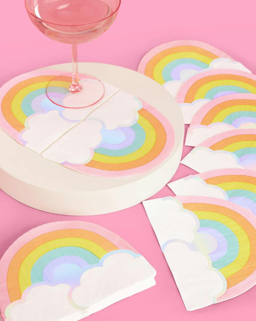Rainbow Napkins - 25 foil napkins
