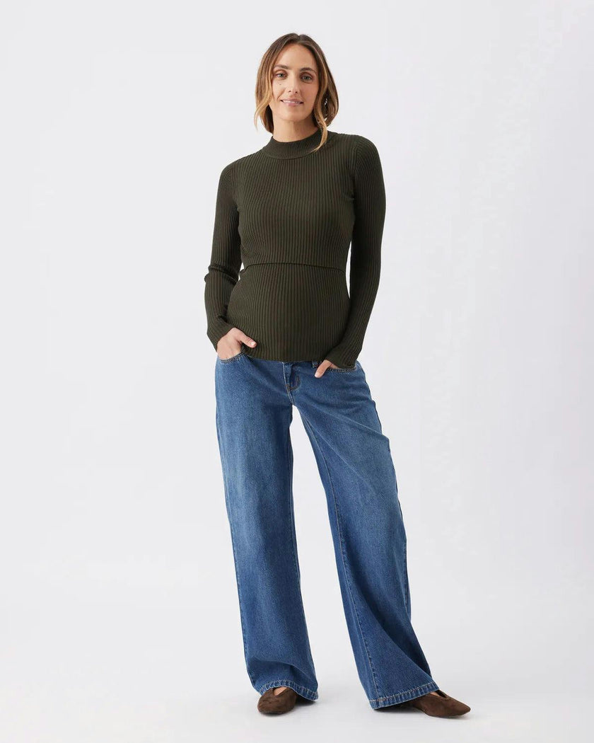 Lift Up Nursing Knit  Ivy