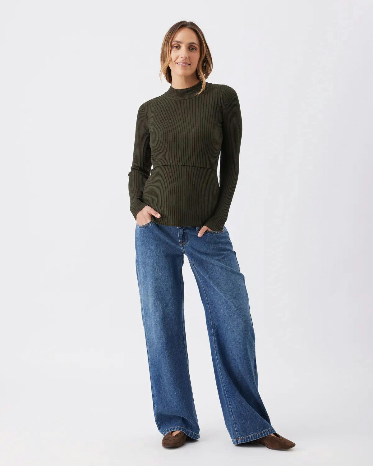 Lift Up Nursing Knit  Ivy