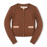 Organic Rosette Pocket Cardigan