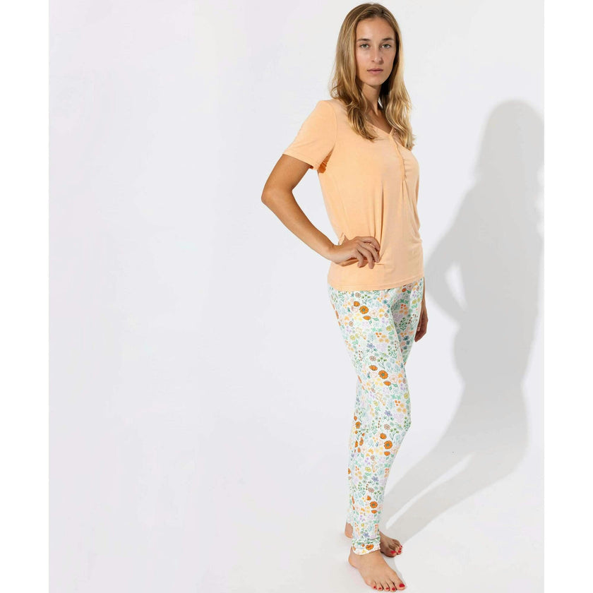 Summer Floral Bamboo Women's Pajama Set