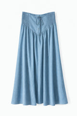 DENIM TIE SKIRT