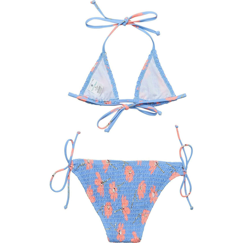 Beach Bloom Shirred Triangle Bikini