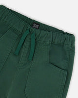 Twill Jogger Pants with Patch Pockets