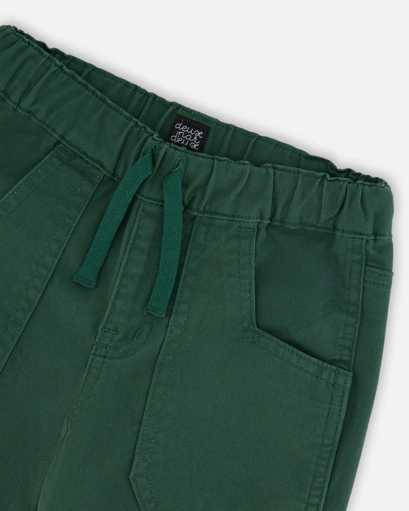 Twill Jogger Pants with Patch Pockets