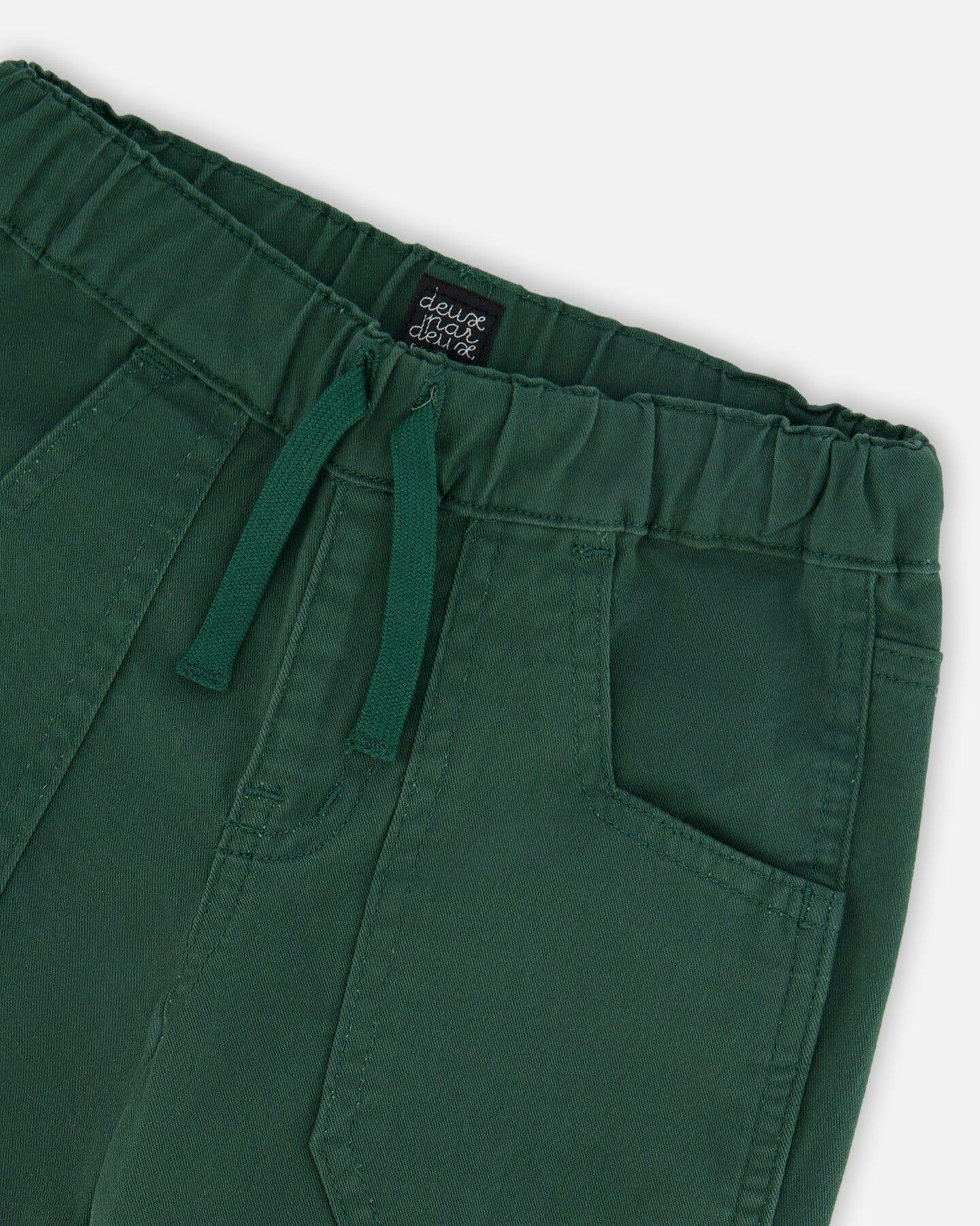 Twill Jogger Pants with Patch Pockets