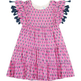 Sophie Scoop Neck Short Sleeve Tassel Dress