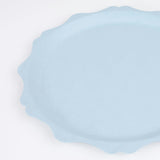 Blue Decorative Edge Compostable Side Plates