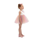 White Pastel Tulle Party Dress