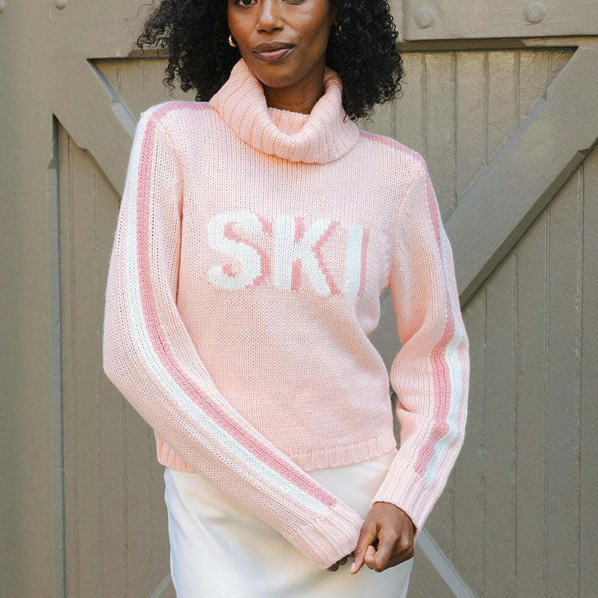 Jade Turtleneck Sweater - Light Pink Ski
