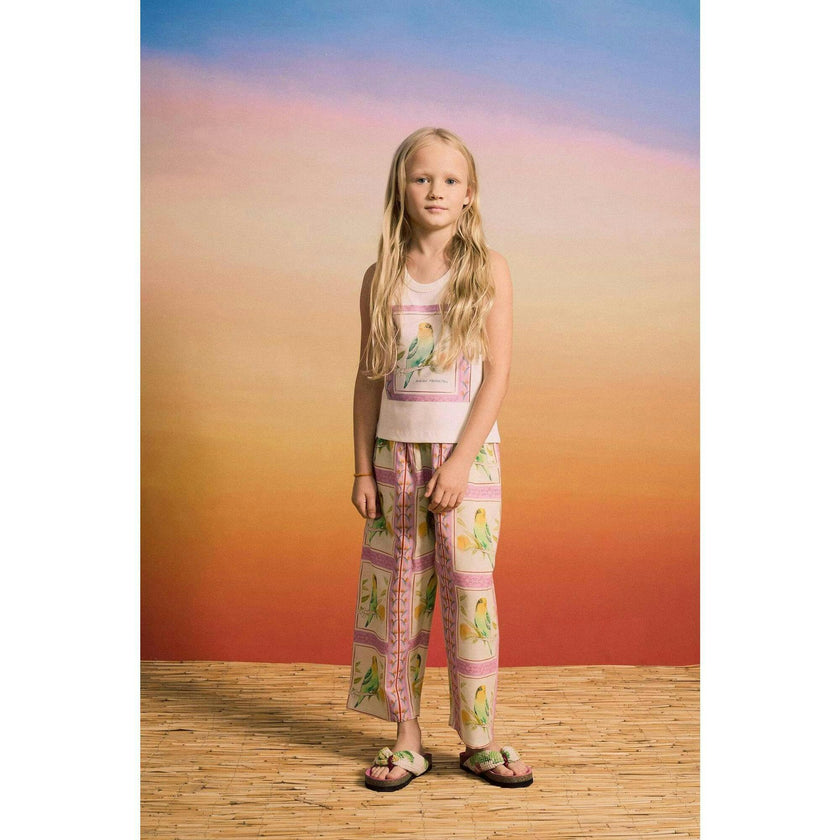 BIRDS PATCHWORK PANTS BLUSH
