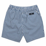 Mens Denim Stripe Comfort Lined Swim Short
