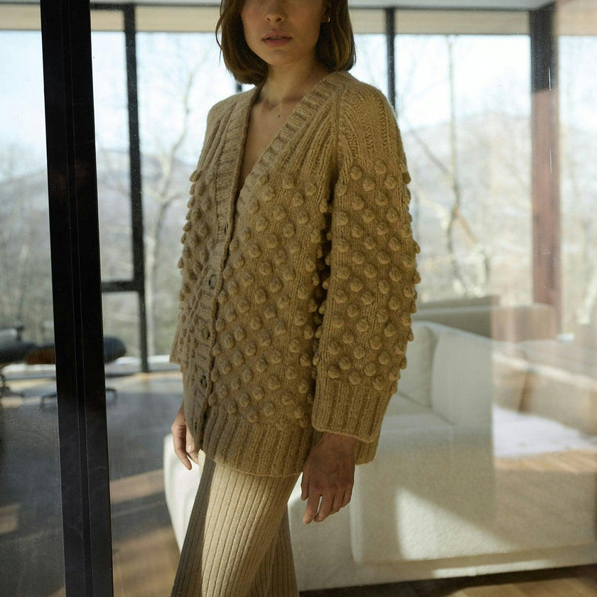 LIAN CARDI | PALE CAMEL