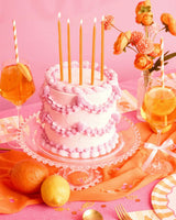 Orange Glitter Candles - 10 glitter candles