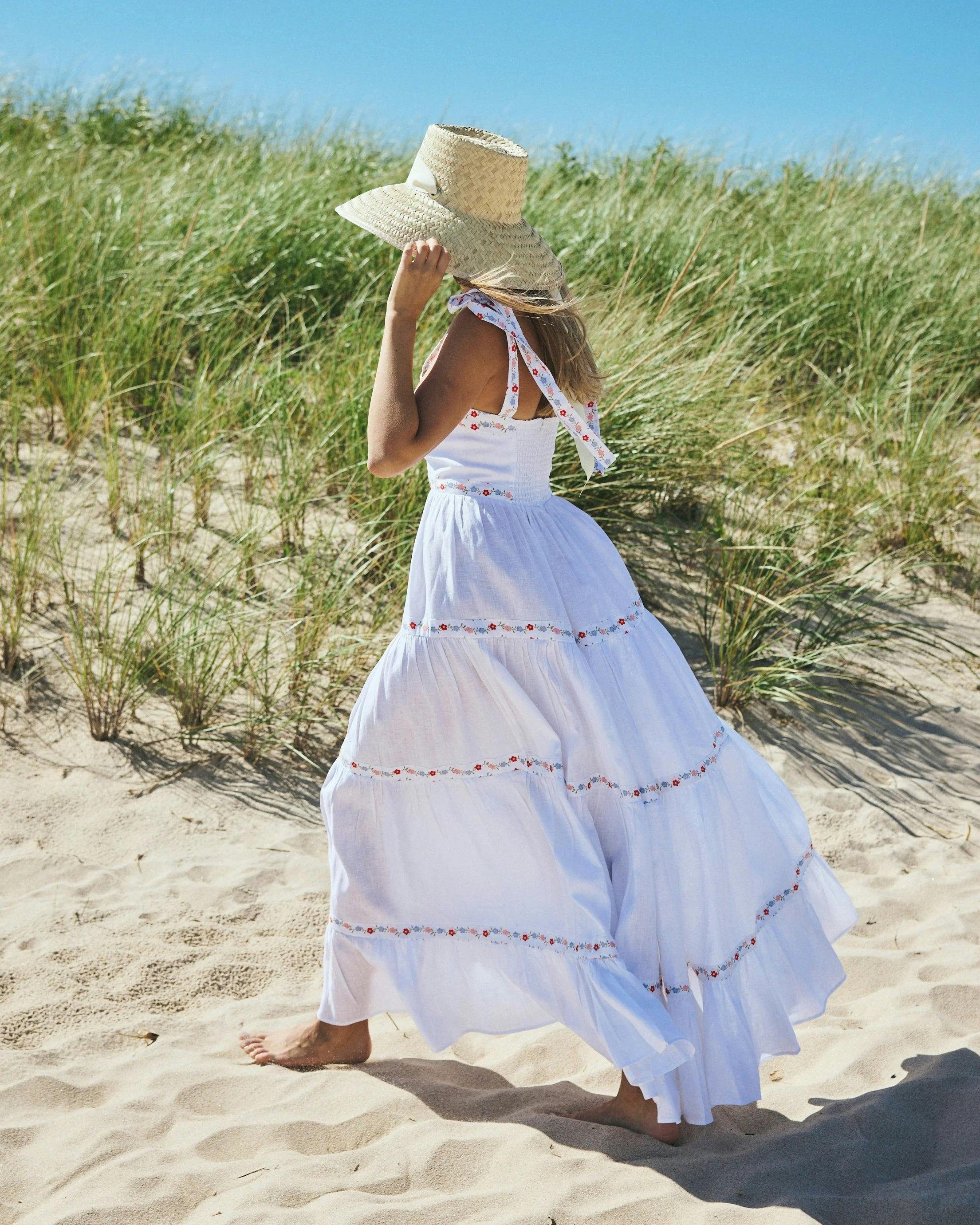 Amaryllis Sun Hat - Brown Wide & Short Grosgrain Ribbon