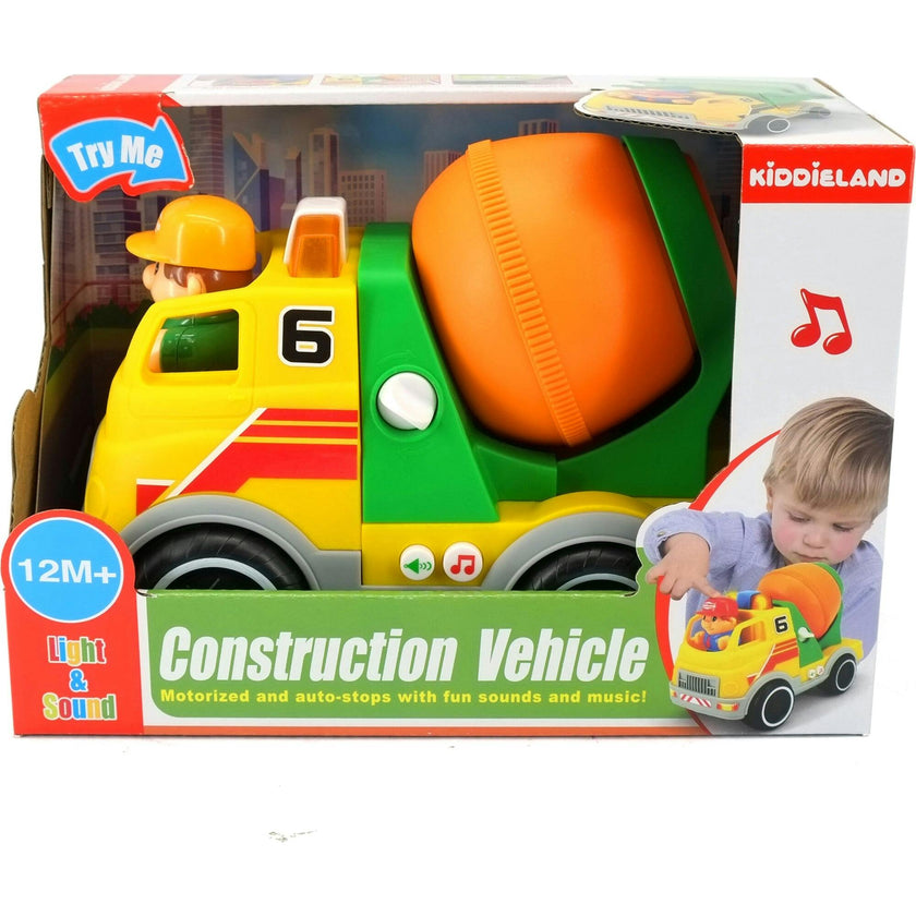 Light & Sound: Cement Mixer - Motorized Construction Toy Vehicle