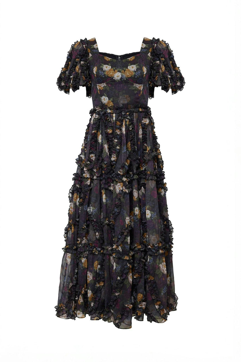 Layla Dress in Winter Floral